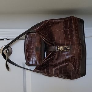 Dooney & Bourke crocodile embossed purse and zipper pouch. Like new